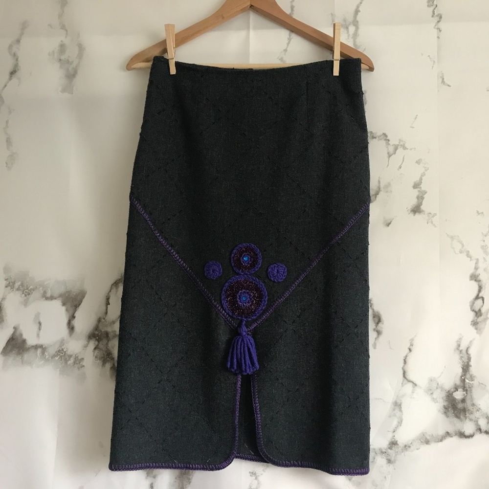Petro Zillia Pencil Skirt with Tassel